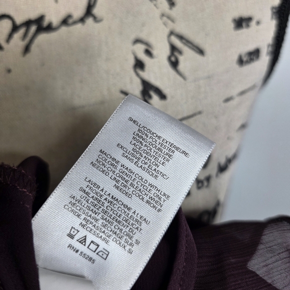 ​Express Plum Burgundy Lace Trim Surplice Peplum Blouse XL - Picture 4 of 4